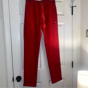 COPY - FIGS Women’s Yola Yoga Scrub Pants in Winning Red- Size Small Tall
